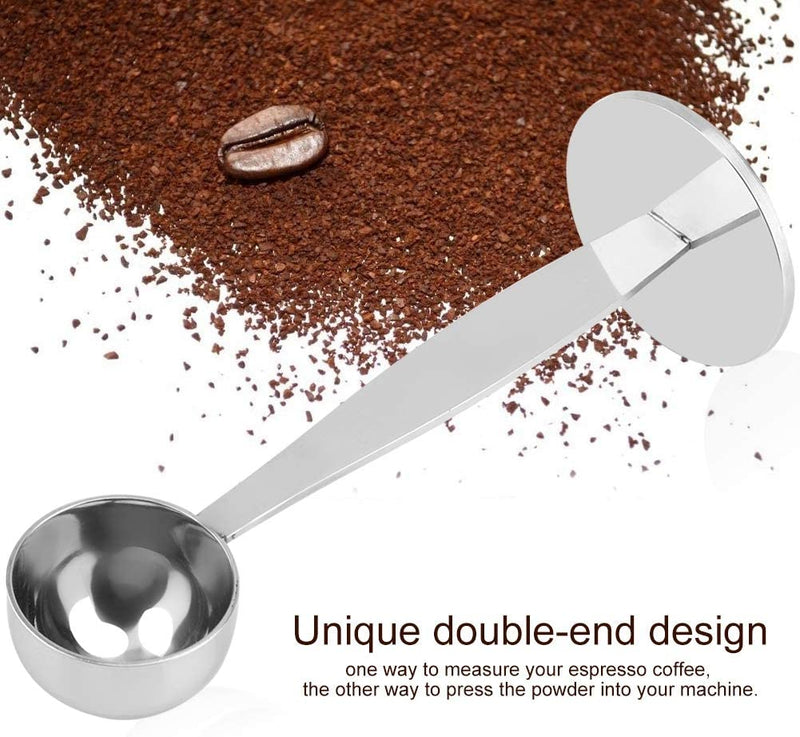 Stainless Steel Coffee Scoop, Coffee Bean Powder Spoon Dual-Purpose Tablespoon Coffee Bean Scoop, Coffee Scoop, Tamping Measuring for Protein/Tea for Scooping Coffee/Cocoa