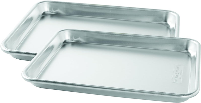 Nordic Ware Natural Aluminum Commercial Baker's Half Sheet, 2-Pack, Silver