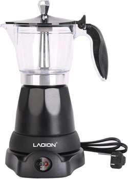 LAOION Cuban Coffee Maker, 6 Cup Electric Espresso Coffee Maker, 300ml Portable Cafeteras Electricas Modernas, Electric Moka Pot with Detachable Base & Overheat Protection, Espresso Machines for Home