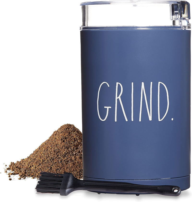 Rae Dunn Electric Coffee Grinder, Perfect Grinder for Coffee, French Press, Espresso, and Drip Coffee, Grinders for Spices, Seeds, Nuts, Grains, and Herbs, Cream