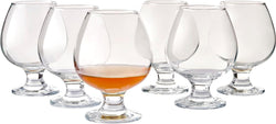 Pasabahce Premium Brandy Snifters Set Of 6 - Cognac Glasses 13.25 Oz - Short Beer Tasting Glasses - Exclusive Bourbon, Rye, Scotch, and Mezcal Glasses - Perfect for Parties, Gifts