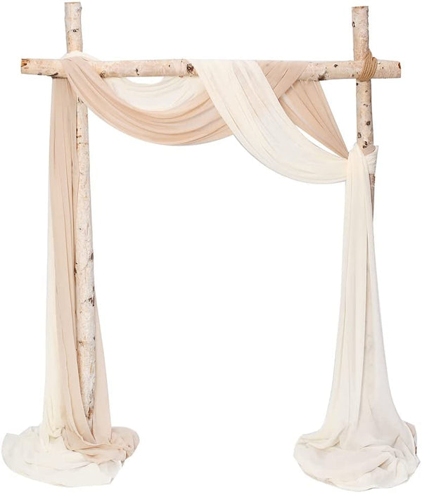 Chiffon Wedding Arch Drapes Backdrop Curtain - CeremonyReception Decor