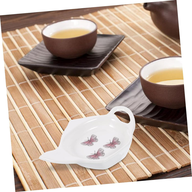 DECHOUS Tea Bag Saucer Teabag Dish Used Tea Bag Holder Vinegar Dish Tea Bag Trays Salad Bowl Tea Bag Coaster Tea Accessories Dish Sushi Dipping Bowl Tea Bags Tea Bag Rest Ceramics Teapot