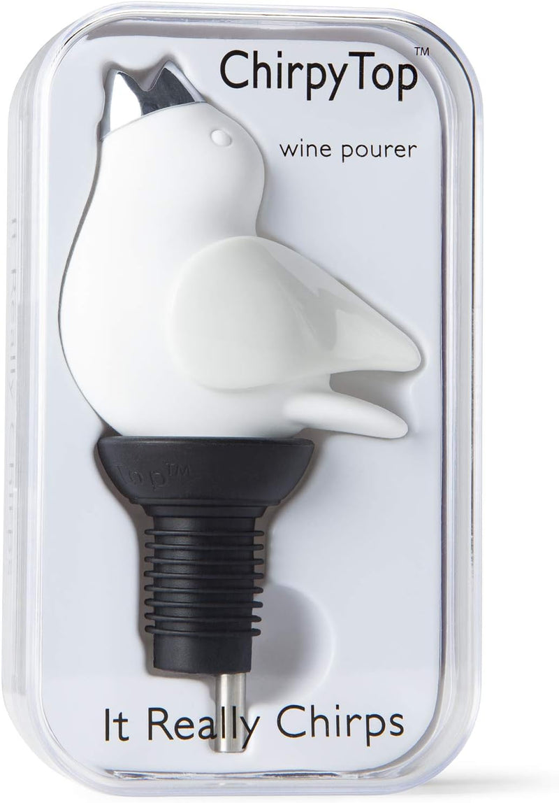ChirpyTop Wine Pourer - White and White