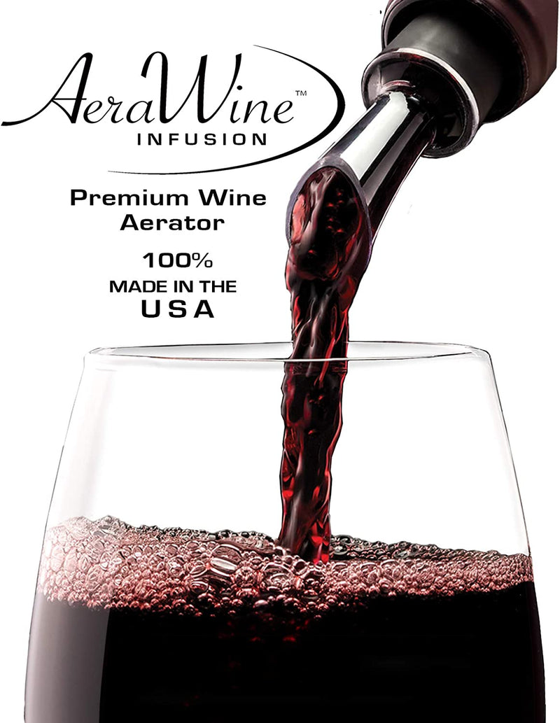 AeraWine 2-Pack Patented Bottle-top Wine Aerator and Pourer - 100% MADE IN THE USA