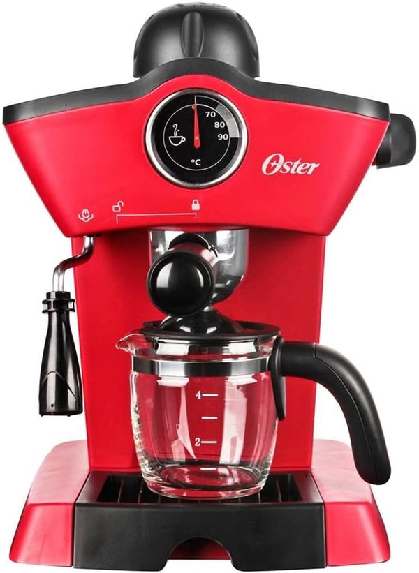 Oster BVSTEM4188 Red Steam Espresso Cappuccino Maker (Not in USA), 220V, Red