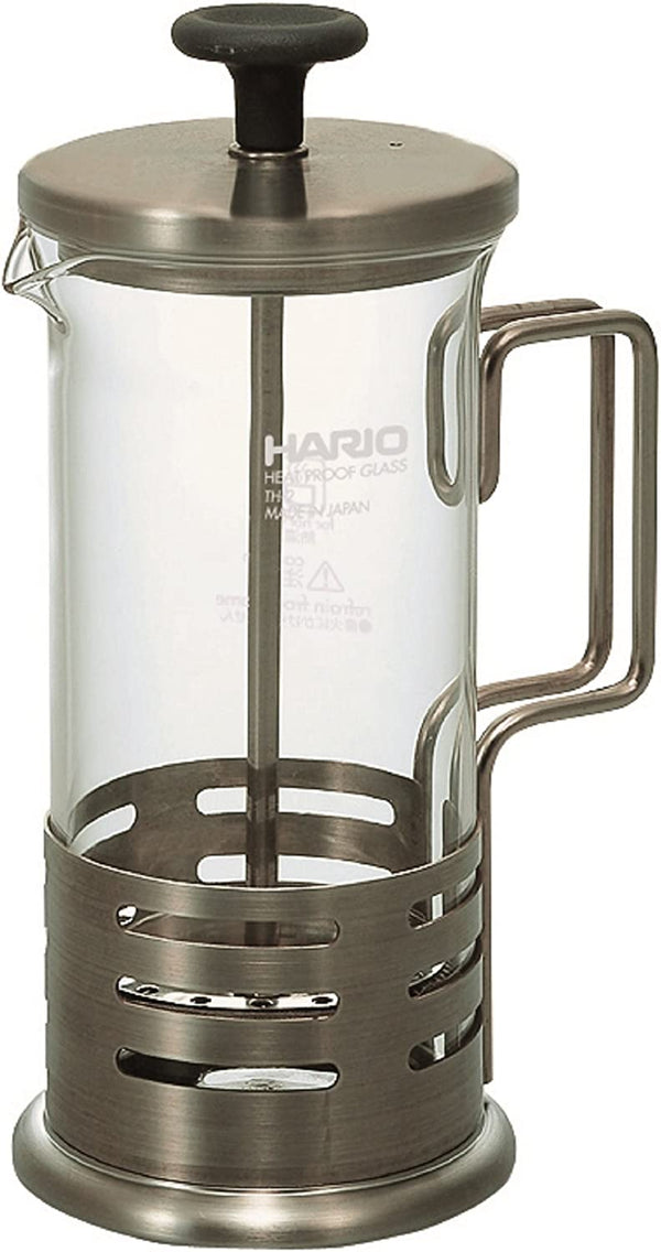 HARIO THJN-2HSV Harrier Bright N Coffee & Tea French Press for 2 People, 10.1 fl oz (300 ml), Made in Japan