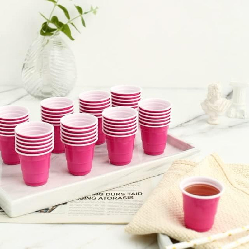 Pink Plastic Shot Cups, 100ct 2oz, Hot Pink Party Cups, Bachelorette Party, Birthday Party Cups, Jello Shots, Baby shower, Hot Pink Party favors, Pink Party, Party Shot Glasses