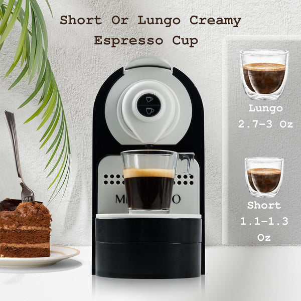 Mixpresso Espresso Machine for Nespresso Compatible Capsule, Single Serve Coffee Maker Programmable for Espresso Pods, Premium Italian 19 Bar High Pressure Pump 27oz 1400w Black Coffee Maker
