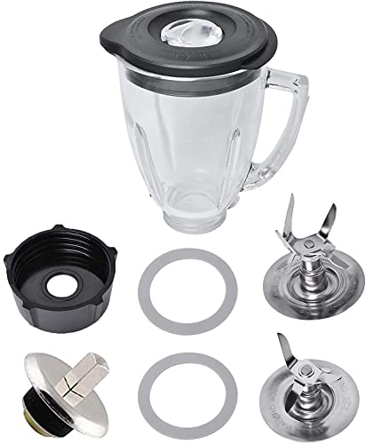 6 Cup Glass Jar Replacement for Oster and Osterizer Blender - With Ice Blade and Accessory Kit