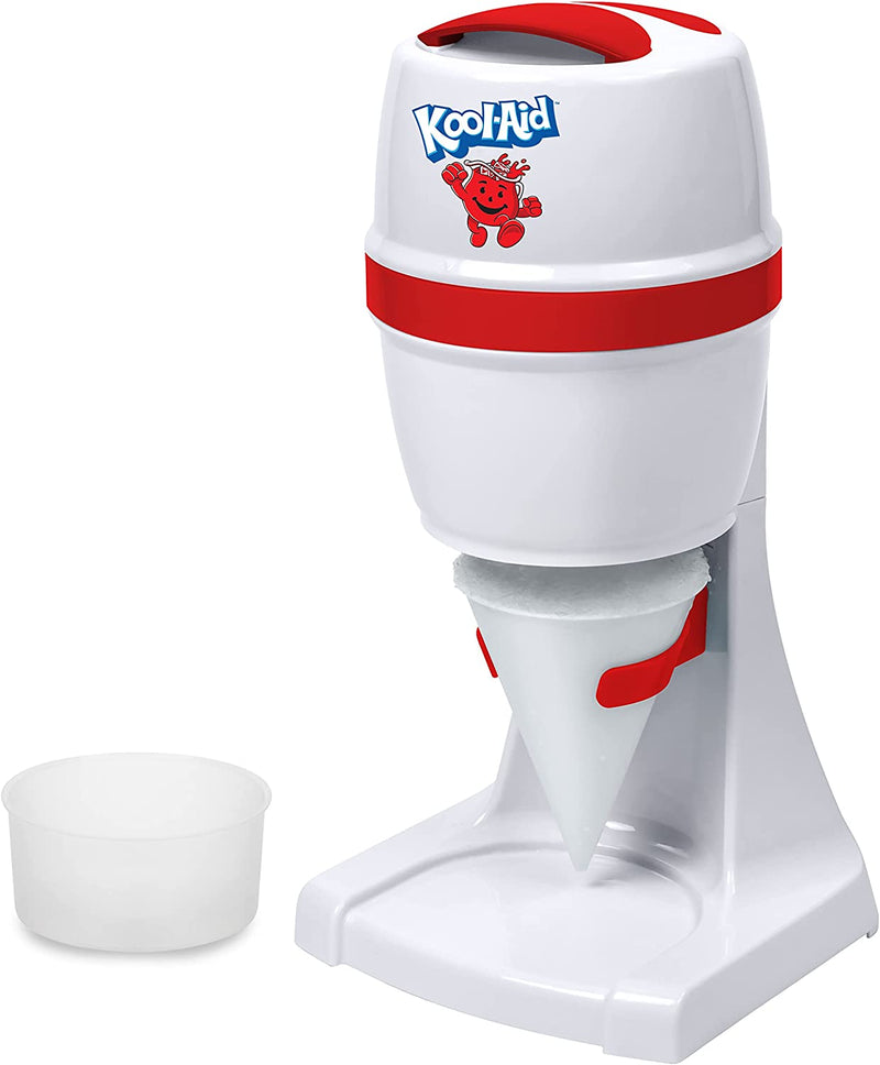 Nostalgia Snow Cone Shaved Ice Machine - Retro Table-Top Slushie Machine Makes 20 Icy Treats - Includes 1 Reusable Plastic Cup - Retro Red