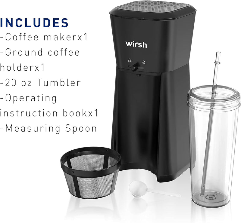 wirsh Iced Coffee&Tea Maker (Black)