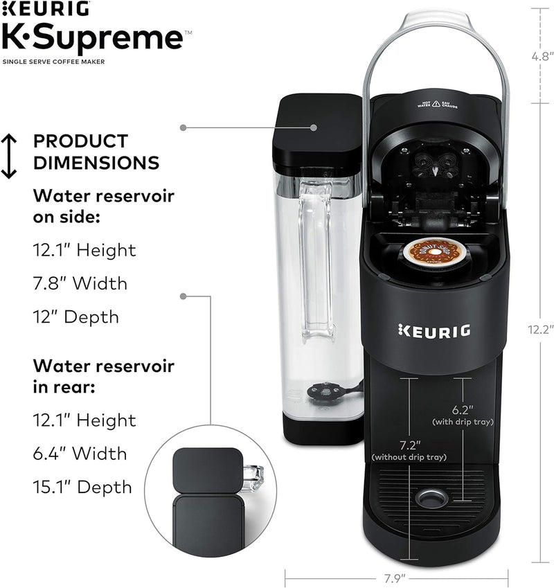 Keurig® K-Supreme Single Serve K-Cup Pod Coffee Maker, MultiStream Technology, Black