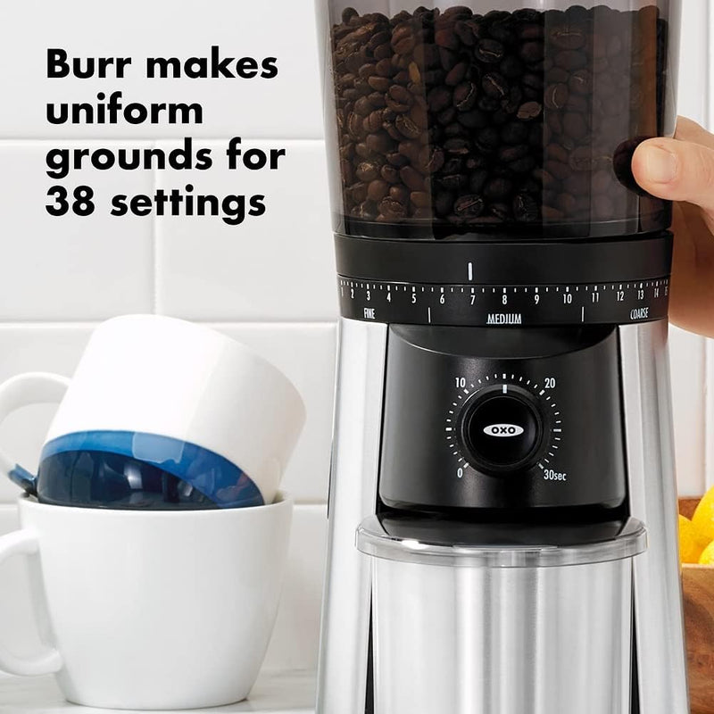 OXO Brew Conical Burr Coffee Grinder , Silver