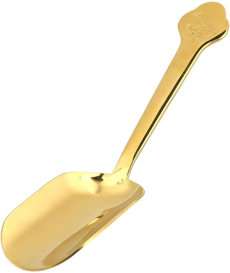 Leaf Scooper Long Handles Candy Scooper Long Handle, Stainless Steel Loose Leaf Tea Scoop Tea Shovel Scooper for Dry Food Candy Coffee Bean, Long Handle Gold