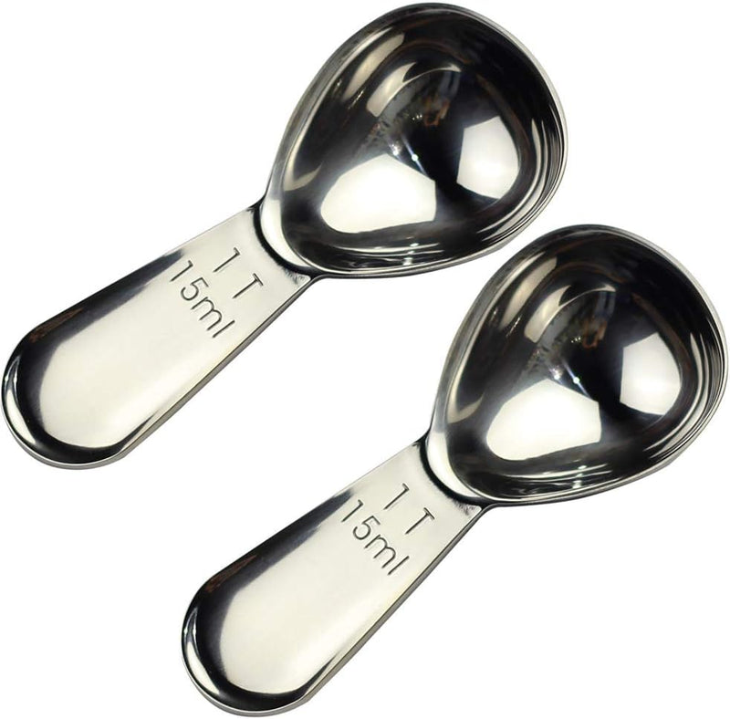 CoaGu 1PC 15ml Coffee Scoop: Sturdy 18/8 Stainless Steel Tablespoon Ideal for Precise Coffee Brewing and Baking