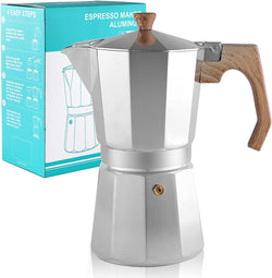 wedrink Stovetop Espresso Maker Aluminum Moka Pot 9 Espresso Cup-15.2OZ Cuban Coffee Maker Stove top Coffee Maker Moka Italian Espresso