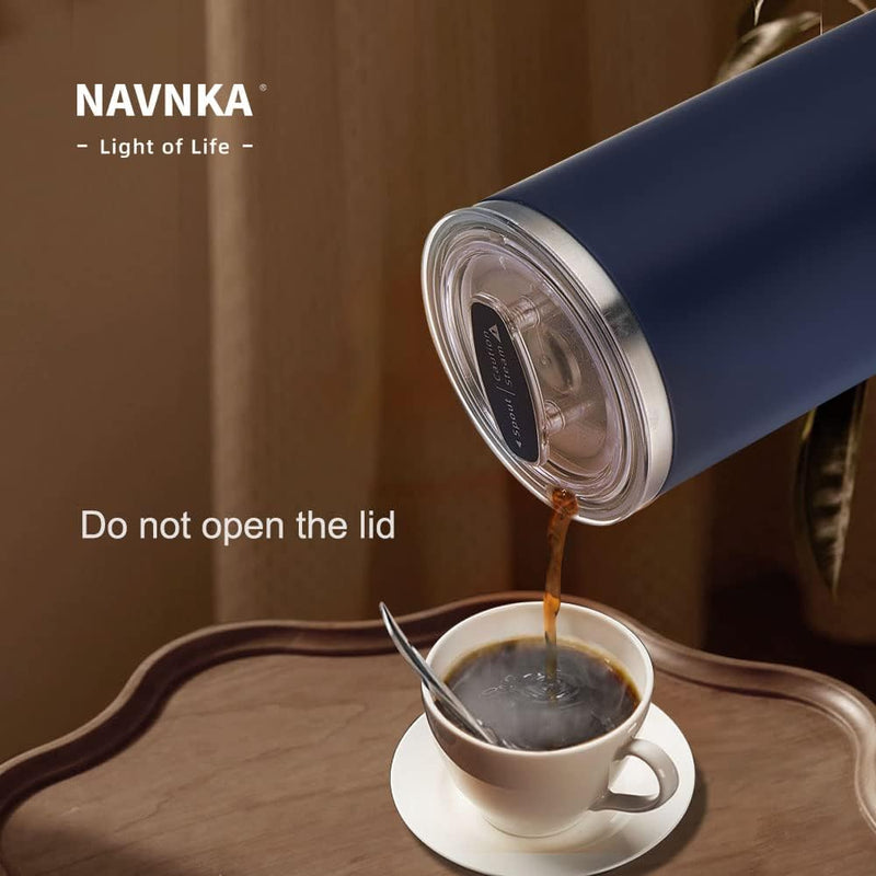 NAVNKA Portable Coffee Maker, 8oz Single Serve Coffee Maker, Electric Coffee Percolators, Tea Maker, Electric Kettle, Blue,110-120V