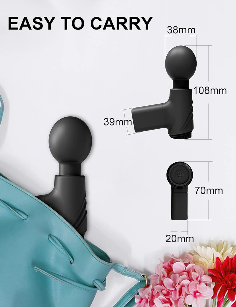 ALWUP Mini Massager Head Massager, (NOT Massage Gun) Portable Electric Travel Massager with 10 Speed Modes for Neck Shoulder Arms Massage, Relieving Stress & Sports Recovery