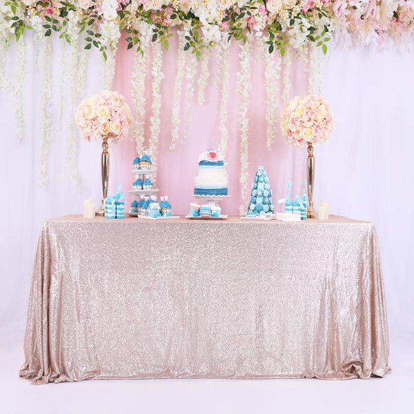 Champagne Sequin Tablecloth - 60 x 102 - TRLYC Brand