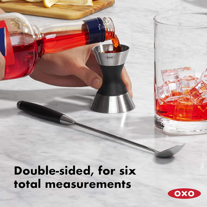 OXO Double Cocktail Jigger & Strainer Set