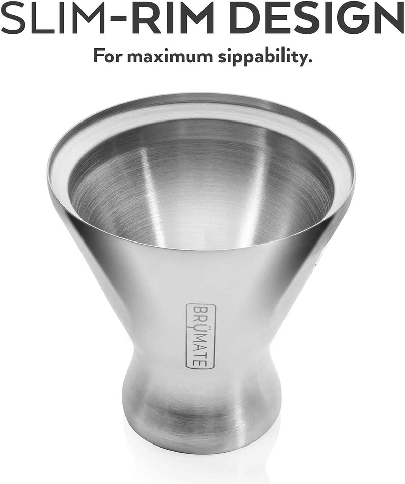 BrüMate MargTini 10oz Martini Margarita Tumbler - Made With Vacuum-Insulated Stainless Steel (Matte Black)