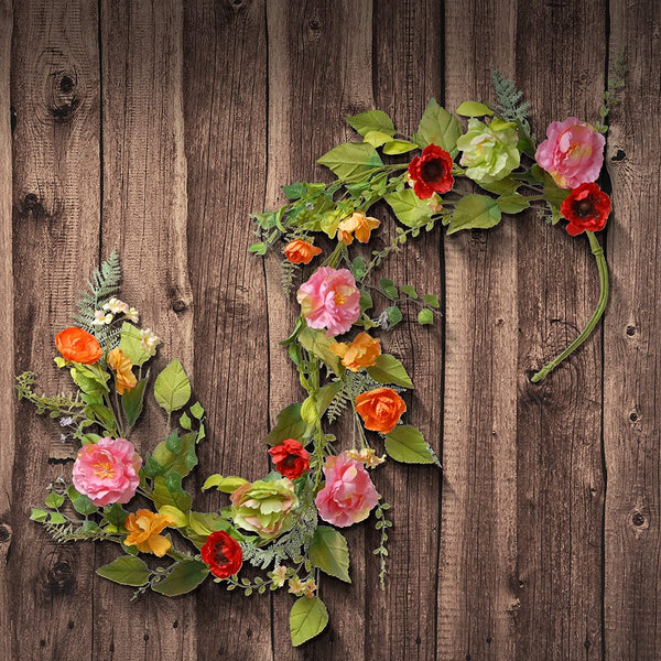 5ft Mixed Flower and Greenery Garland Backdrop for Weddings - Spring Arch Decoration
