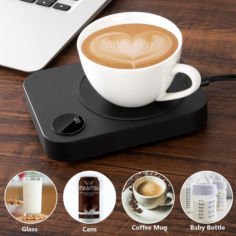 Coffee Mug Warmer, Electronics Coffee Warmer Mug Warmer for Desk with Auto Shut Off & 3 Temperature Settings, Smart Coffee Cup Warmer for Desk, Beverage Warmer for Tea, Milk, Coffee, Wax and Candle