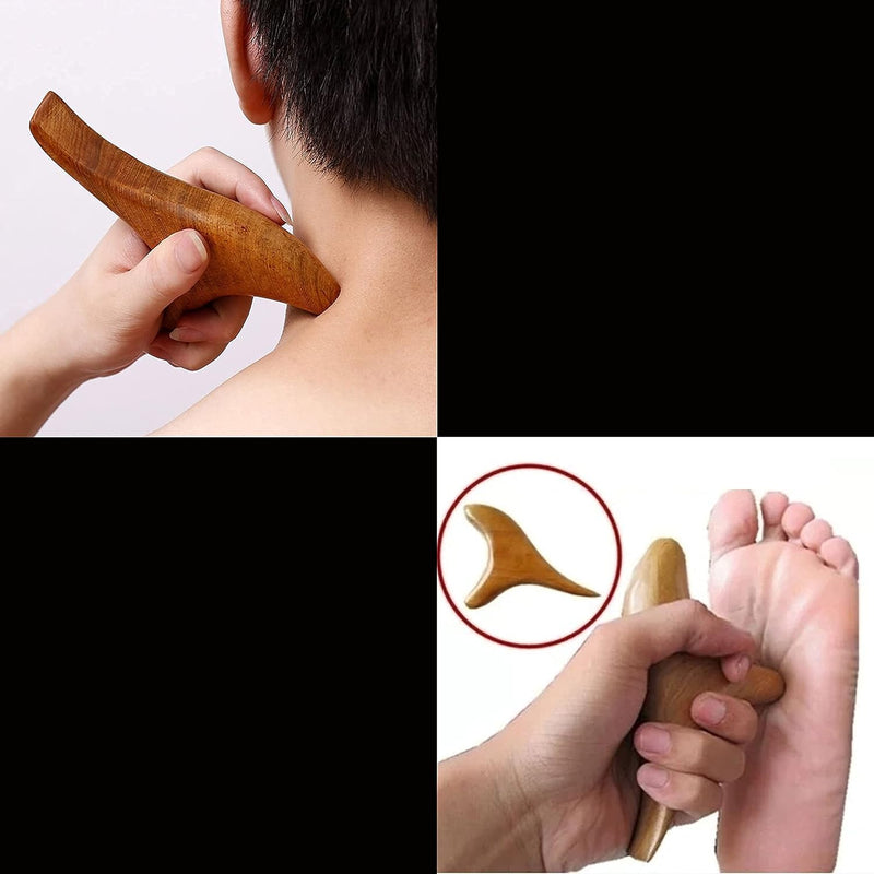 Broman Reflexology Tools, Wood Therapy Massage Tools, Widely Used as Head Neck Hand Waist Calf Leg Foot Massager, Small Tool but High Usefulness – Wing Shape Massager