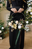 Hoop Bridesmaid Bouquets in Champagne Christmas
