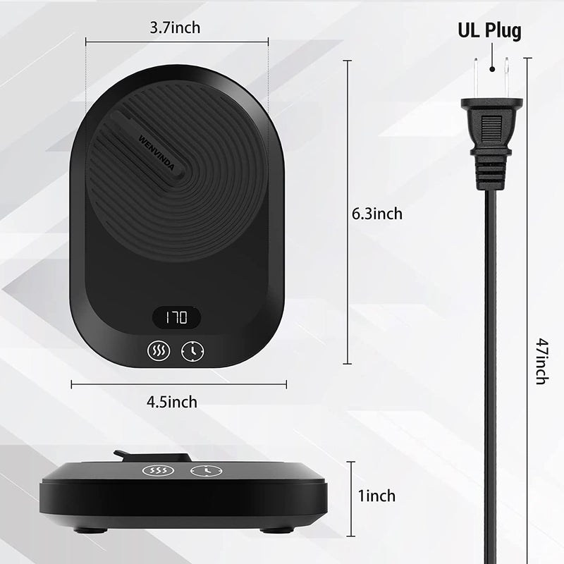 Coffee Mug Warmer for Desk, Electric Coffee Cup Warmer with 3-Temp Settings, Smart Coffee Warmer for Desk Auto Shut Off Timer, Cup Warmer for Desk with TEM/TIME Display, Wax Warmer, Good Gift