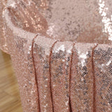 Rose Gold Sequin Tablecloth Glitter Sparkly Iridescent Shimmer for round Table Cloth 70 Inch Table Covers Decorations for Birthday Party Halloween Decor Supplies Event Wedding