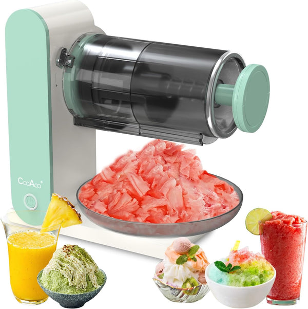 Electric Snow Cone Shaved Ice Machine, USB Rechargeable Ice Crusher w/ 2 Silicone Ice Molds, Portable Snow Cone Shaved Ice Maker for Frozen Yogurt Syrups Drink Slushies Machines for Home Outdoor Party