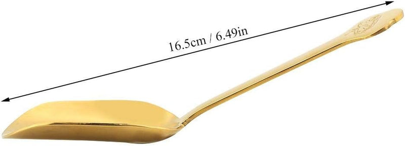 Leaf Scooper Long Handles Candy Scooper Long Handle, Stainless Steel Loose Leaf Tea Scoop Tea Shovel Scooper for Dry Food Candy Coffee Bean, Long Handle Gold