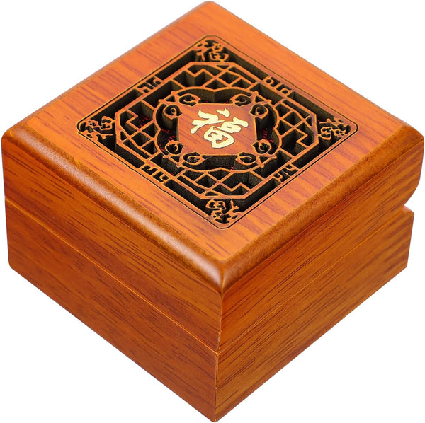 LIFKOME Box carving jewelry case gift containers Decorative jewelry keepsake Jewelry Organizer Rustic Jewelry Chest treasure chest returns Tea Storage Chests portable wooden bracelet watch