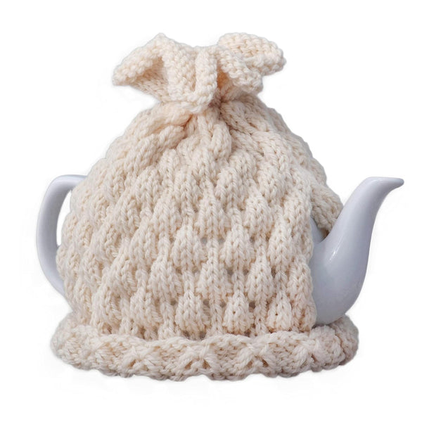 Ivory Teapot Cozy Tea Pot Cosy Wool Cover Cosie Knit Warmer