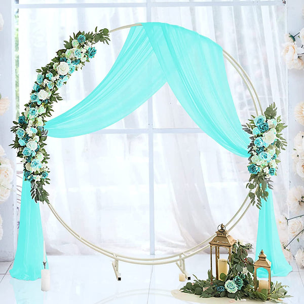 Blue Wedding Arch Draping Fabric Backdrop Curtain Tulle Ceiling Drape Panel for Weddings Bridal Ceremony Decor