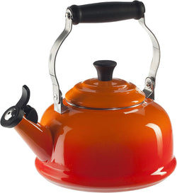 Le Creuset Enamel On Steel Whistling Tea Kettle, 1.7 qt., Cerise