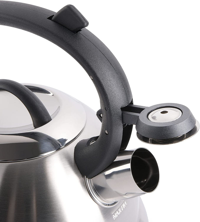 Mr. Coffee Flintshire 1.75-Quart Whistling Tea Kettle Stainless Steel (91407.02) (93586562M)