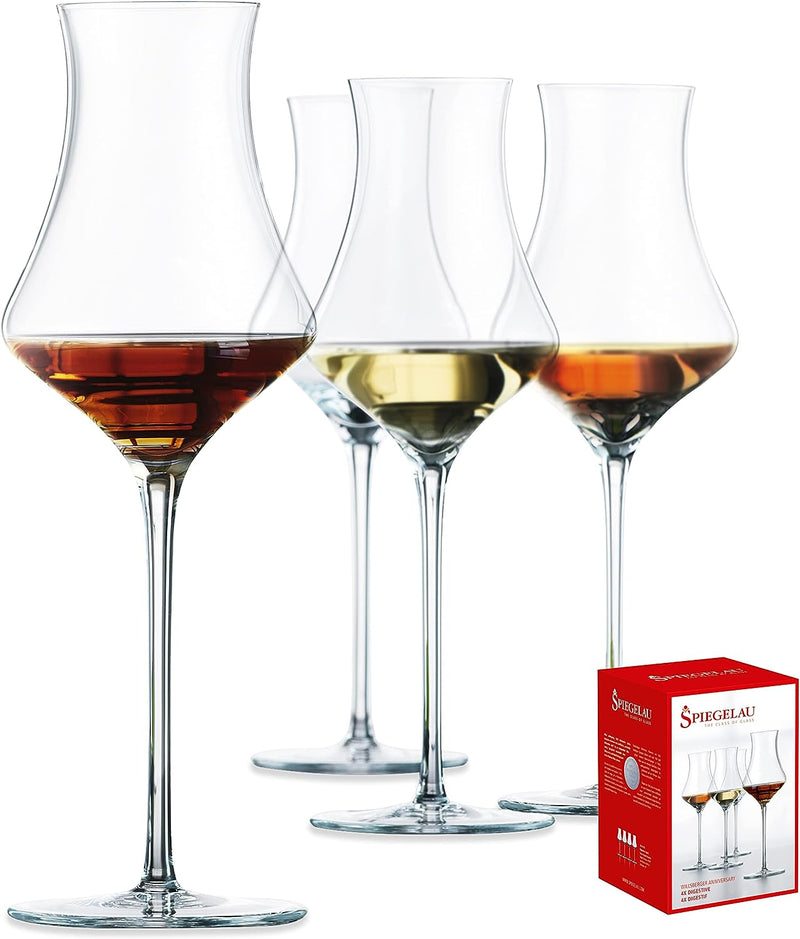 Spiegelau Willsberger Digestive Glasses Set of 4 - European-Made Crystal, Modern Cocktail Glasses, Dishwasher Safe, Professional Quality Cocktail Glass Gift Set - 9.9 oz