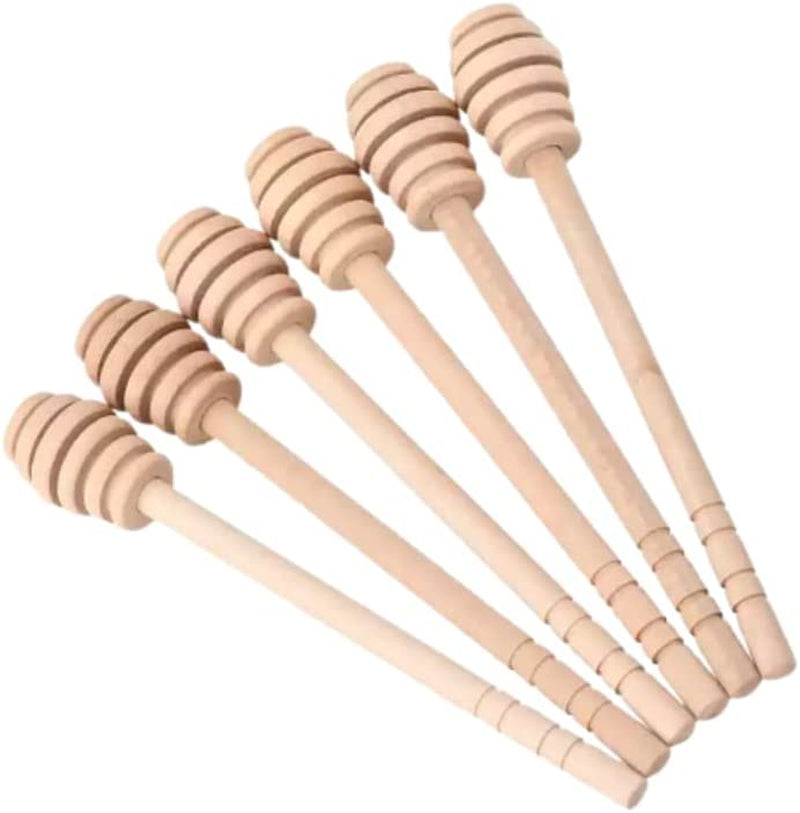 Martz 6PCS Honey Comb Sticks, 6 Inch Long Olive Wooden Honey Dipper Stick, Honey Stirrer for Honey, Jam, Melted Chocolate or Caramel