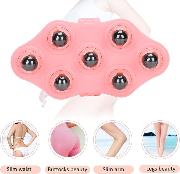 FILFEEL Portable Roller Ball Massage, Glove Muscle Relax Slimming Magnetic Bead Body Massager, Hand Held Massager for Muscle Back Neck Joint Foot Shoulder Leg Pain Relief