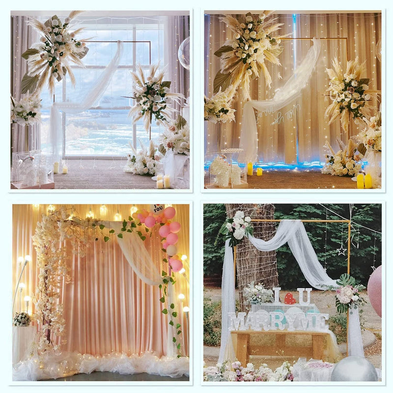 Gold Square Metal Wedding Arch - 656 ft Decoration Backdrop