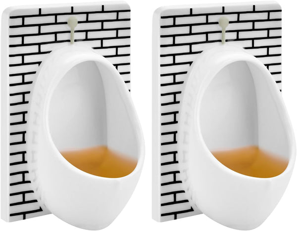 KUCHEY Urinal Shot Glasses Set of 2 White Elephant Gifts for Adults Odd Funny Gifts Gag Gifts for Men Women Christmas Stocking Stuffers Party