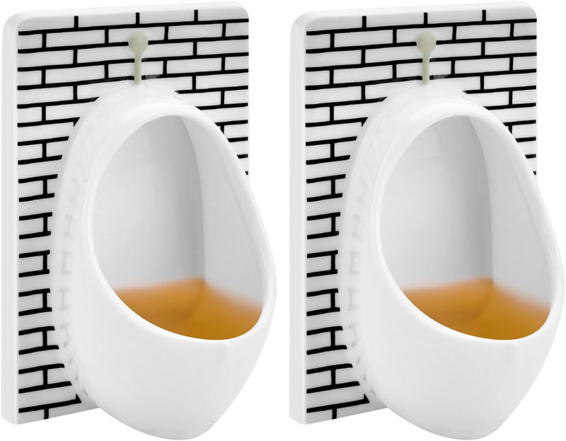 KUCHEY Urinal Shot Glasses Set of 2 White Elephant Gifts for Adults Odd Funny Gifts Gag Gifts for Men Women Christmas Stocking Stuffers Party