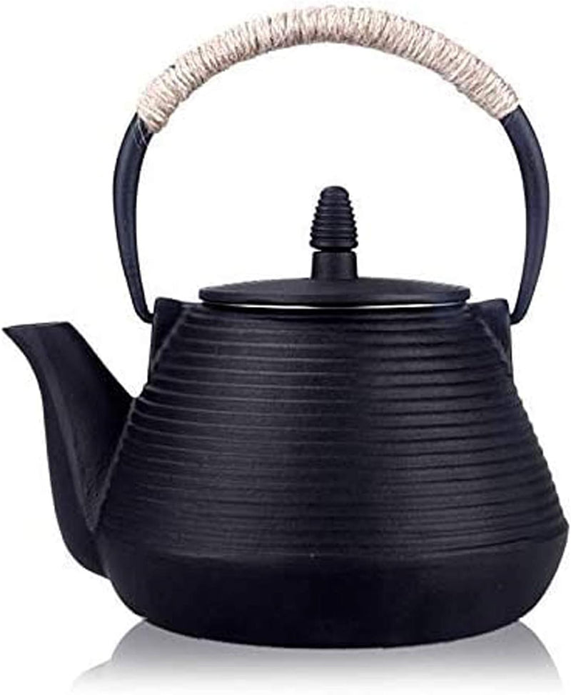 suyika Cast Iron Mat with Rubber Pegs/Feet for Japanese Tea Kettle Cast Iron Teapot Black Trivet 5.3in