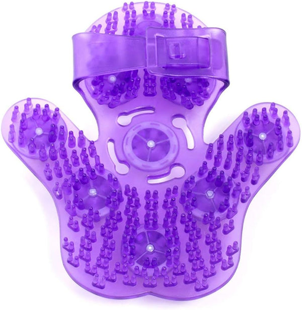 Kioer Deep Tissue Massage Roller Glove for Neck, Chest, Foot, Hamstrings, Thighs, and Full Body Care 9 360-degree-roller Metal Roller Ball Beauty Body Care (Purple)