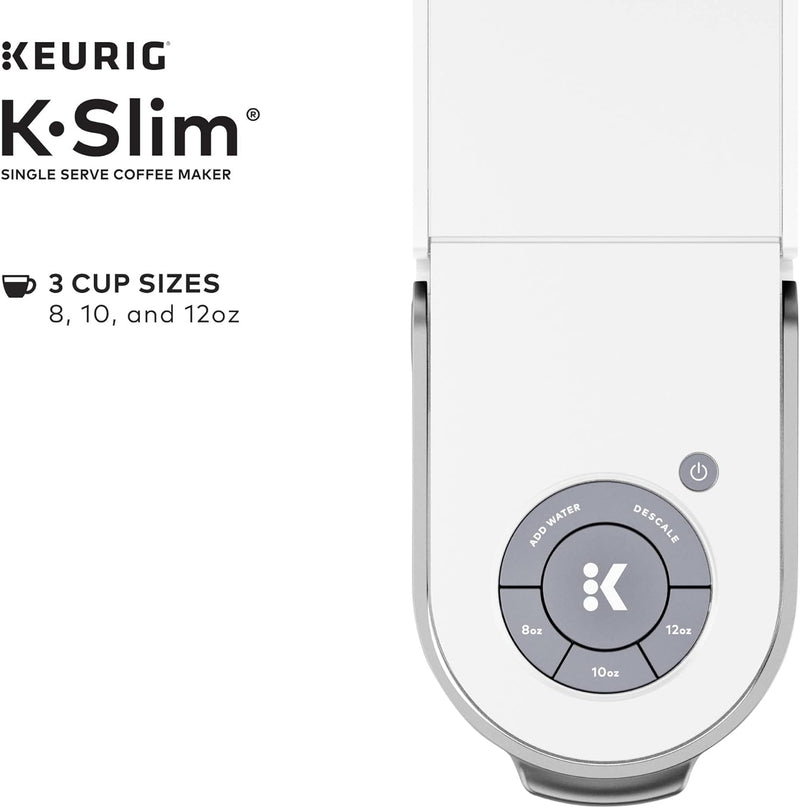 Keurig K- Slim Single Serve K-Cup Pod Coffee Maker, Multistream Technology, White