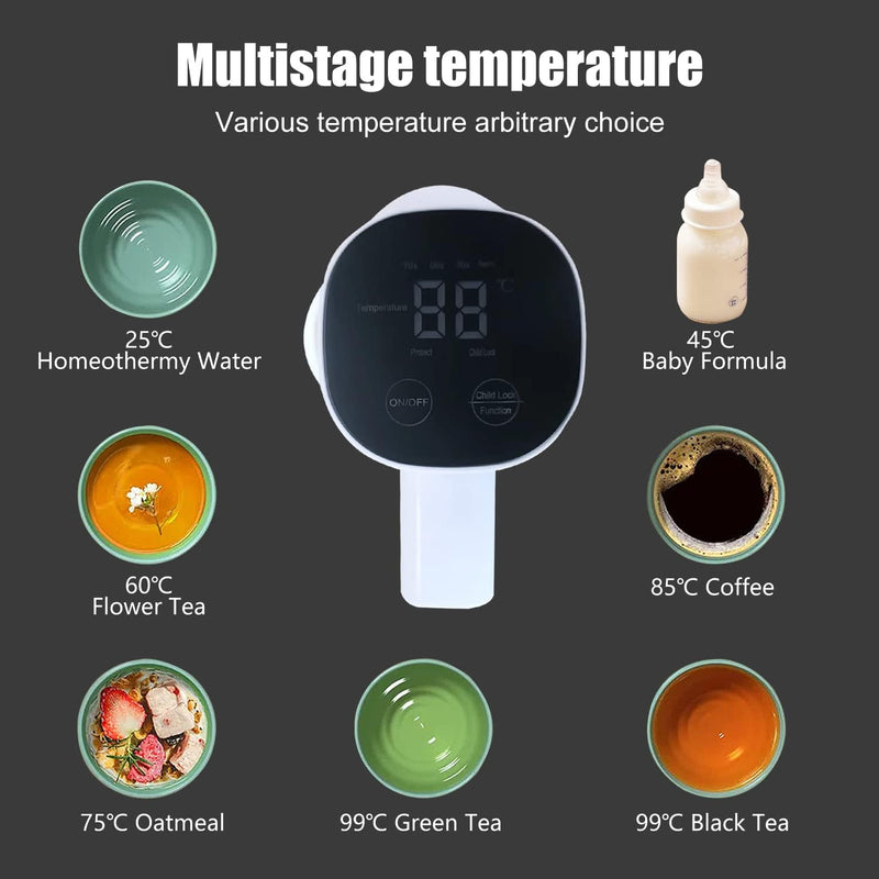 Instant Hot Water Dispenser,3s Quick Heating,6 Stage Temperature Control,Portable Water Dispenser for Infant Formula/Milk/Coffee/Tea Powder,LED Touch Screen and Child Lock