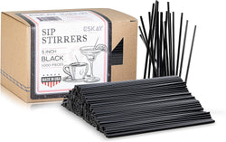 1000 Plastic Coffee Stirrers, 5-Inch Cocktail Straws and Stir Sticks for Coffee Bar and Restaurants, Made in USA (Neon)